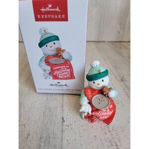 Hallmark Channel movie time ornament Xmas snowman